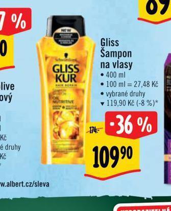 Albert Gliss šampon nabídka