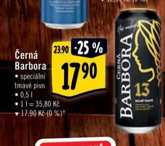 Albert Pivo černá barbora nabídka
