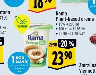 Albert Rama plant-based crema nabídka