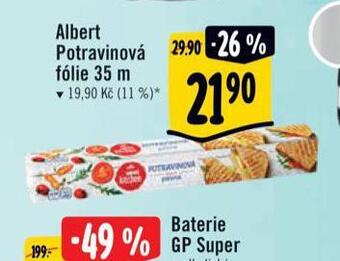 Albert Potravinová fólie nabídka