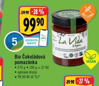 Albert Bio čokoládová pomazánka nabídka