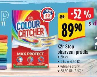 Albert K2r colour catcher stop obarvení prádla nabídka