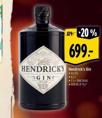 Albert Hendrick's gin nabídka