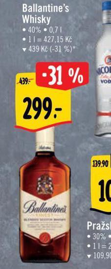 Albert Ballantine's whisky nabídka