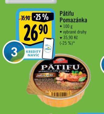 Albert Patifu pomazánka nabídka