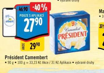 Albert Président camembert sýr nabídka