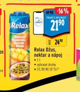 Albert Relax džus, nektar a nápoj nabídka
