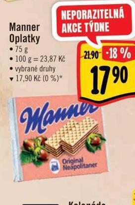 Albert Manner oplatky nabídka