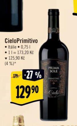 Albert Cielo primitivo nabídka