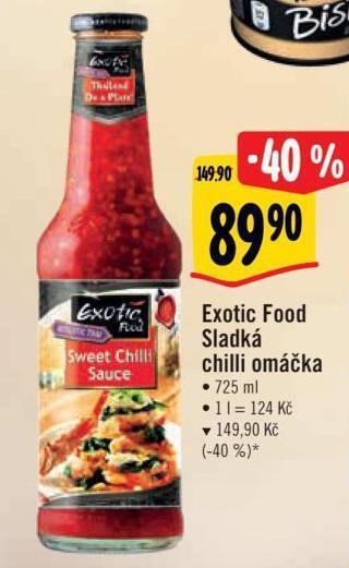 Albert Exotic food sladká chilli omáčka nabídka