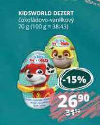 Flop Kidsworld dezert čokoládovo-vanilkový 70 g nabídka