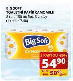 Flop Big soft toaletní papír camomile 8 rolí nabídka