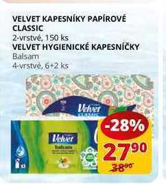 Flop Velvet kapesníky papírové classic 2-vrstvé, 150 ks nabídka