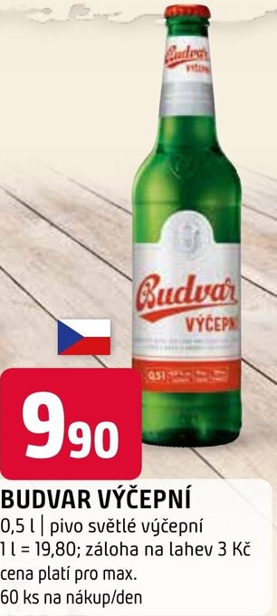 Terno BUDVAR VÝČEPNÍ nabídka