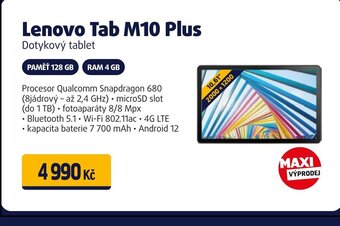 Datart Lenovo Tab M10 Plus Dotykový tablet nabídka
