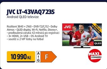 Datart JVC LT-43VAQ7235 Android QLED televize nabídka