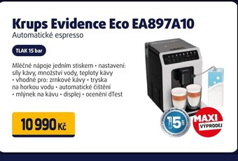 Datart Krups Evidence Eco EA897A10 Automatické espresso nabídka