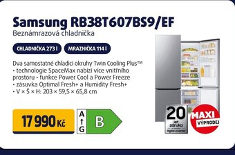 Datart Samsung RB38T607BS9/EF Beznámrazová chladnička nabídka