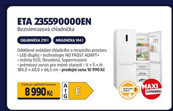 Datart ETA 235590000EN Beznámrazová chladnička nabídka