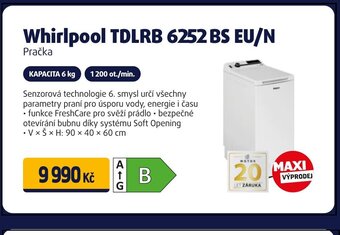 Datart Whirlpool TDLRB 6252 BS EU/N Pračka nabídka