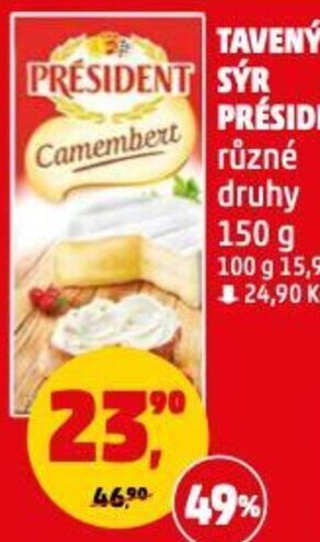 Penny Market TAVENÝ SÝR PRÉSIDENT nabídka