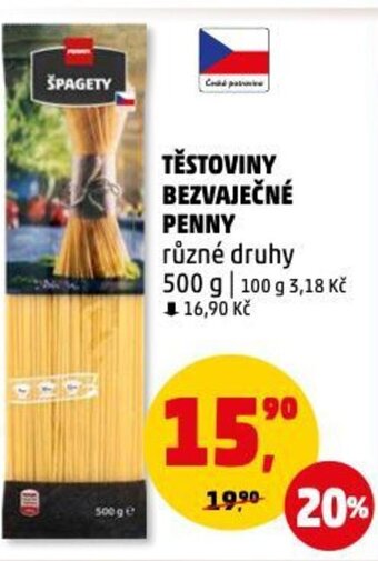 Penny Market TĚSTOVINY BEZVAJEČNÉ PENNY nabídka