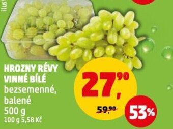 Penny Market HROZNY RÉVY VINNÉ BÍLÉ bezsemenné, balené nabídka
