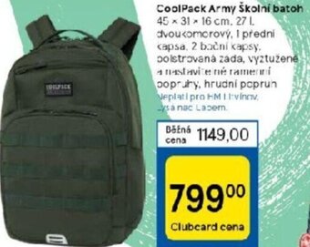 Tesco CoolPack Army Školní batoh nabídka