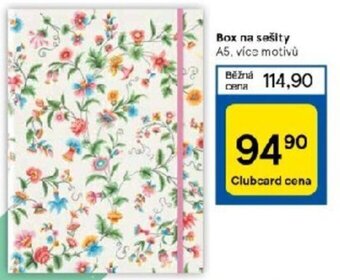Tesco Box na sešity nabídka