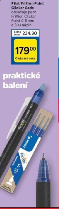 Tesco Pilot FriXion Point Clicker Sada nabídka