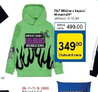Tesco F&F Mikina s kapucí nabídka