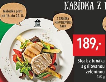 Globus Steak z tuňáka s grilovanou zeleninou 150 g nabídka