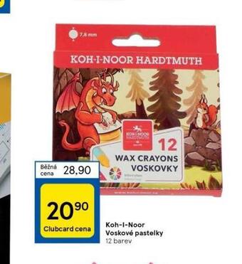 Tesco Koh-i-noor voskové pastelky nabídka