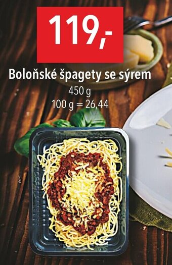 Globus Boloňské špagety se sýrem nabídka