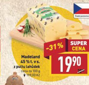 Billa Madeland sýr nabídka