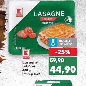 Kaufland Lasagne boloňské nabídka