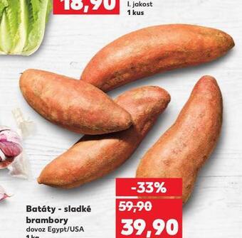 Kaufland Batáty sladké brambory nabídka