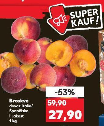 Kaufland Broskve nabídka