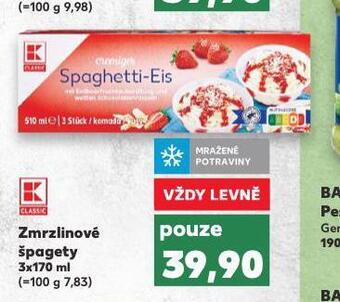 Kaufland Zmrzlinové špagety nabídka