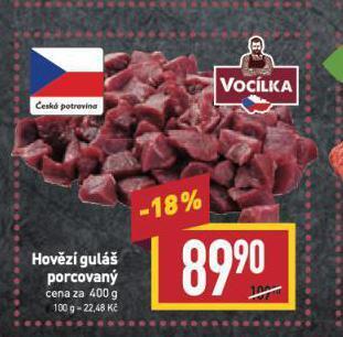 Billa Hovězí guláš nabídka