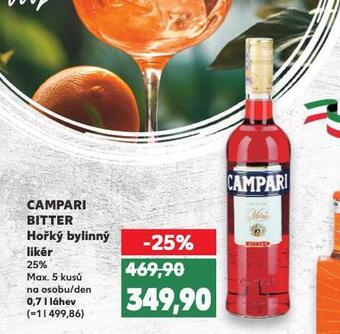 Kaufland Campari bitter nabídka