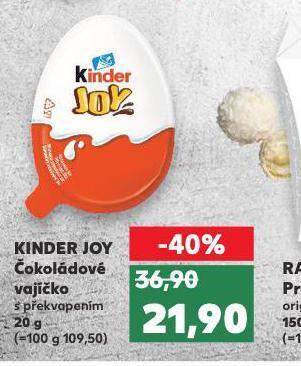 Kaufland Kinder joy čokoládové vajíčko nabídka