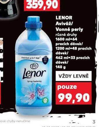 Kaufland Lenor aviváž / vonné perly nabídka