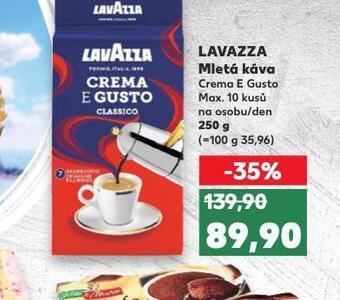 Kaufland Lavazza mletá káva nabídka