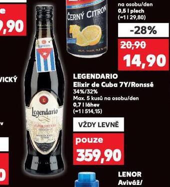 Kaufland Legendario elixir de cuba 7y / ronseé nabídka
