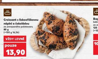 Kaufland Croissant s lískooříškovou náplní a čokoládou nabídka