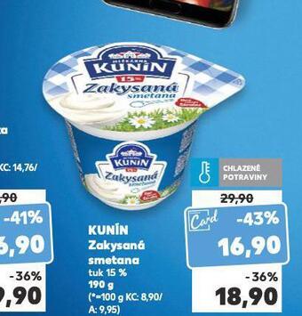 Kaufland Kunín zakysaná smetana nabídka