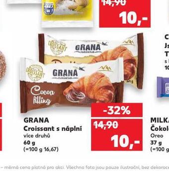 Kaufland Grana croissant s náplní nabídka