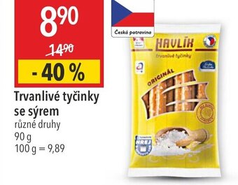 Globus Trvanlivé tyčinky se sýrem nabídka