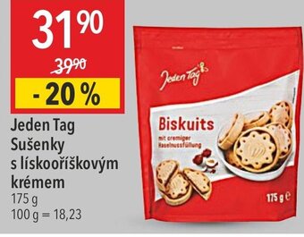 Globus Jeden Tag Sušenky s lískooříškovým krémem nabídka